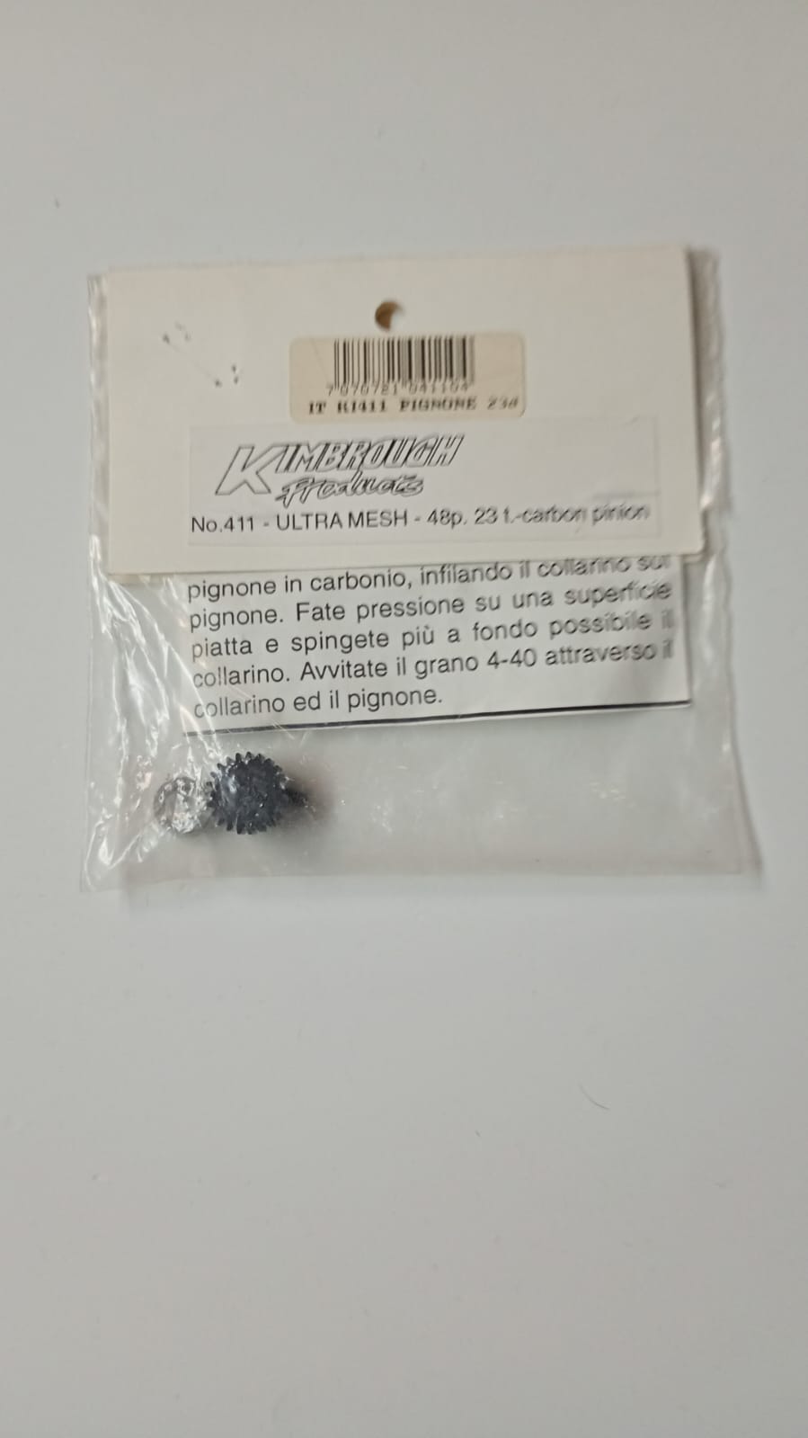 Kimbrough No.411 Ultra Mesh Pignone Carbonio 48p 23 Denti - Ricambio Auto RC