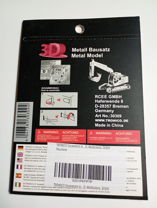 Tronico Scavatore Cingolato 3D Metal Model 1:50