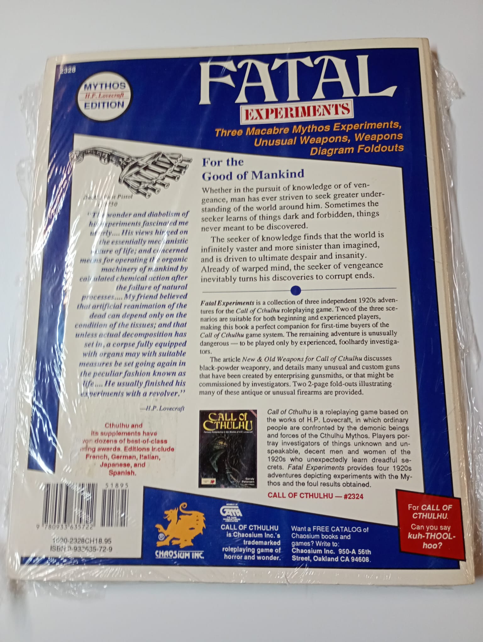 Fatal Experiments – Call of Cthulhu