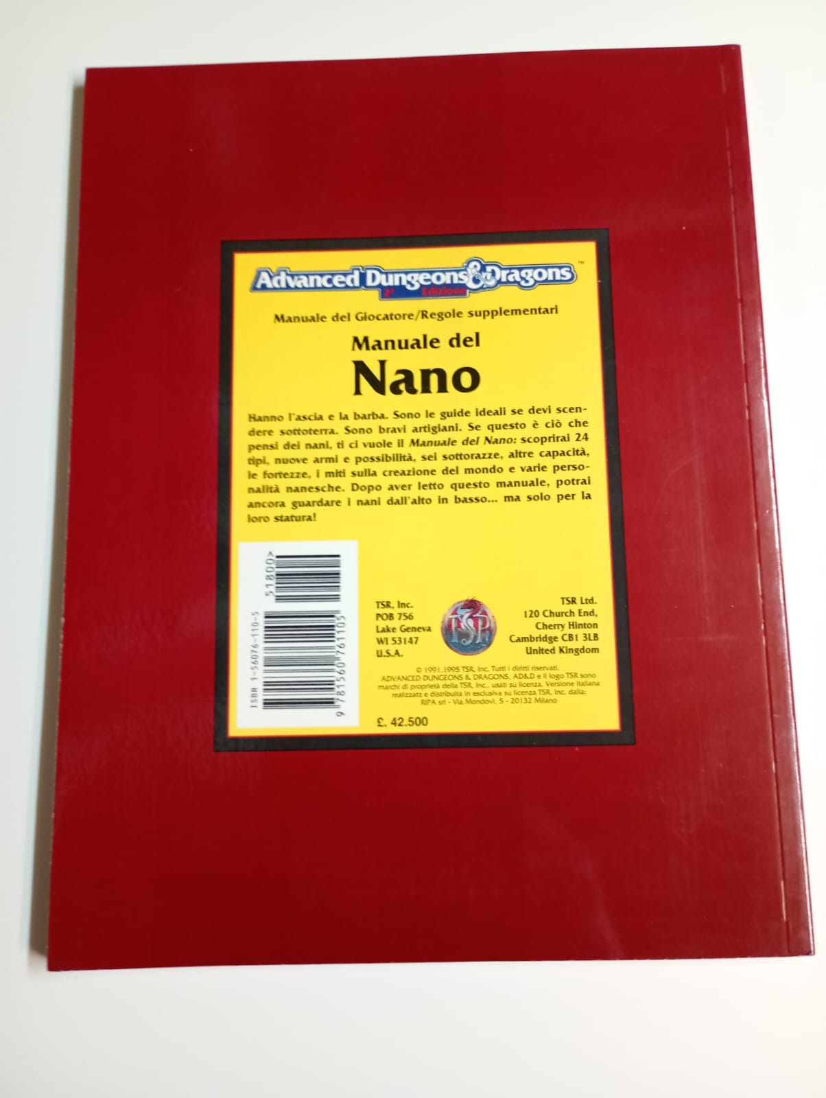 Manuale del Nano – Advanced Dungeons & Dragons 2ª Edizione