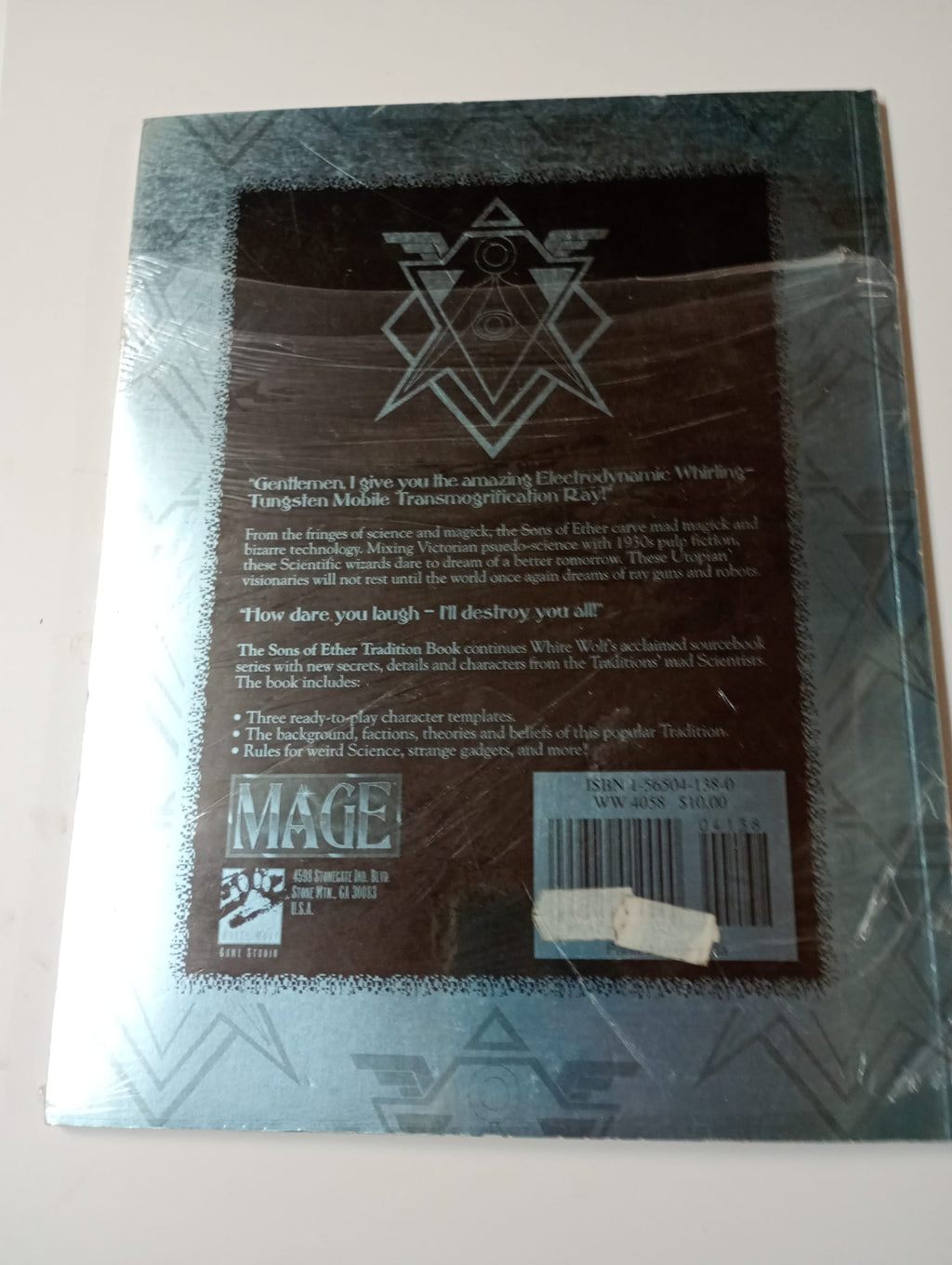 Sons of Ether – Tradition Book Three for Mage: The Ascension
