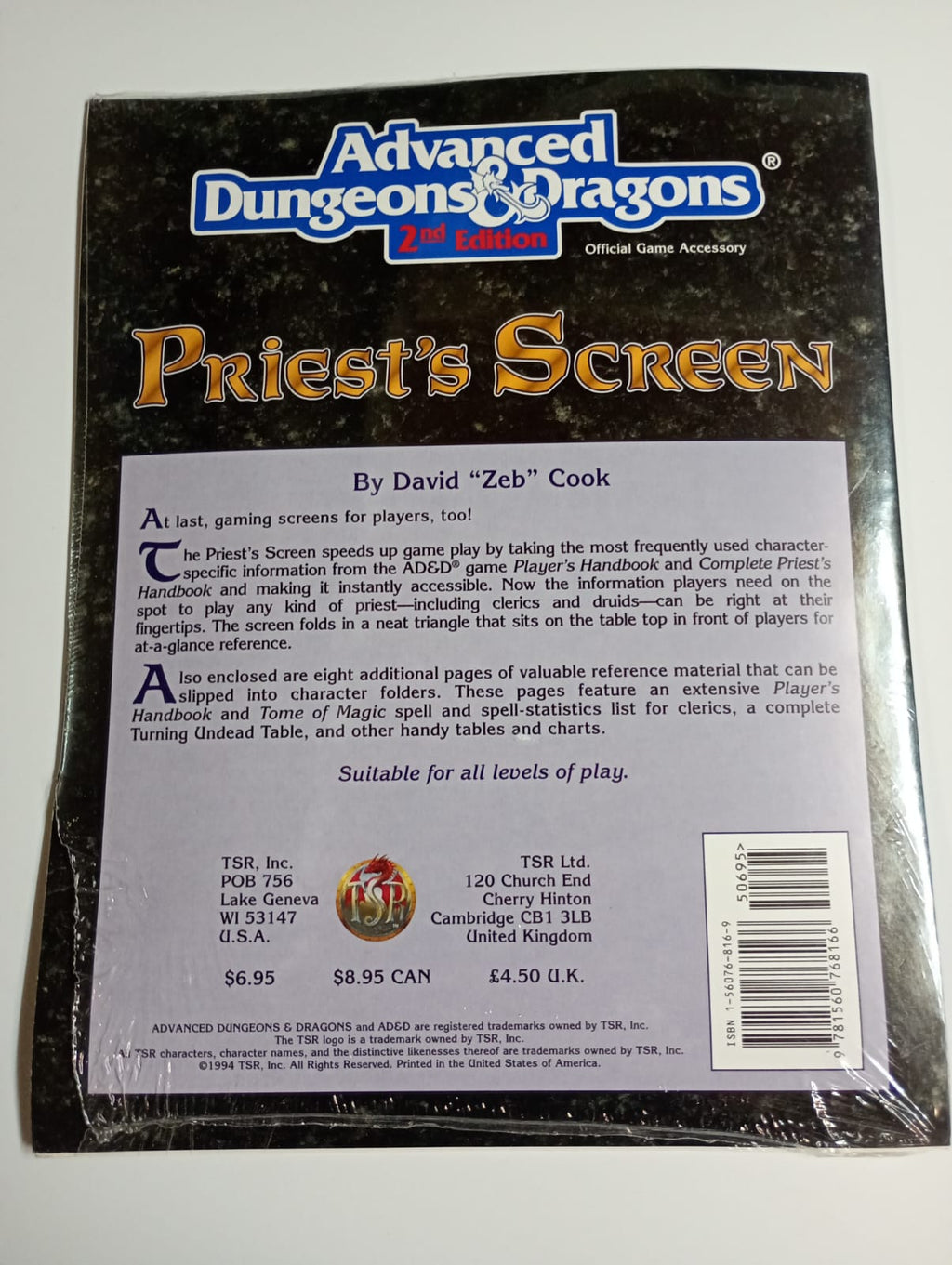 Priest's Screen – Advanced Dungeons & Dragons 2nd Edition
