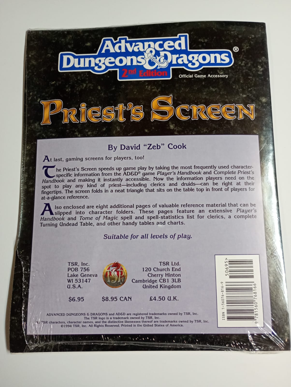 Priest's Screen – Advanced Dungeons & Dragons 2nd Edition