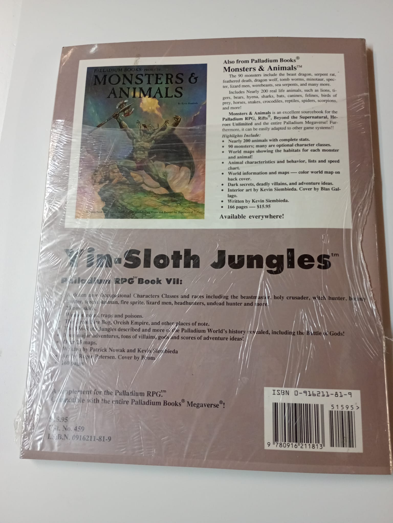 Yin-Sloth Jungles – Palladium RPG Book