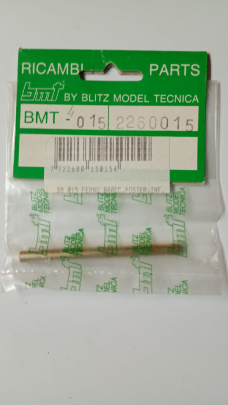 BMT 015 Perno Braccio Posteriore Inferiore - Blitz Model Tecnica