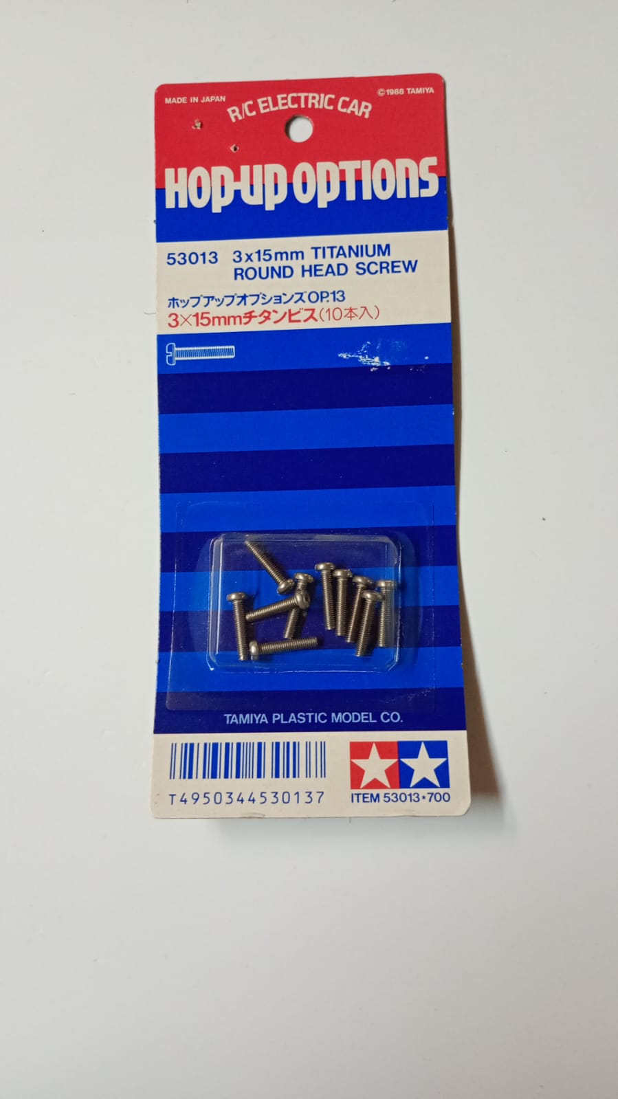 Tamiya 53013 3×15mm Titanium Round Head Screw – 10 pz