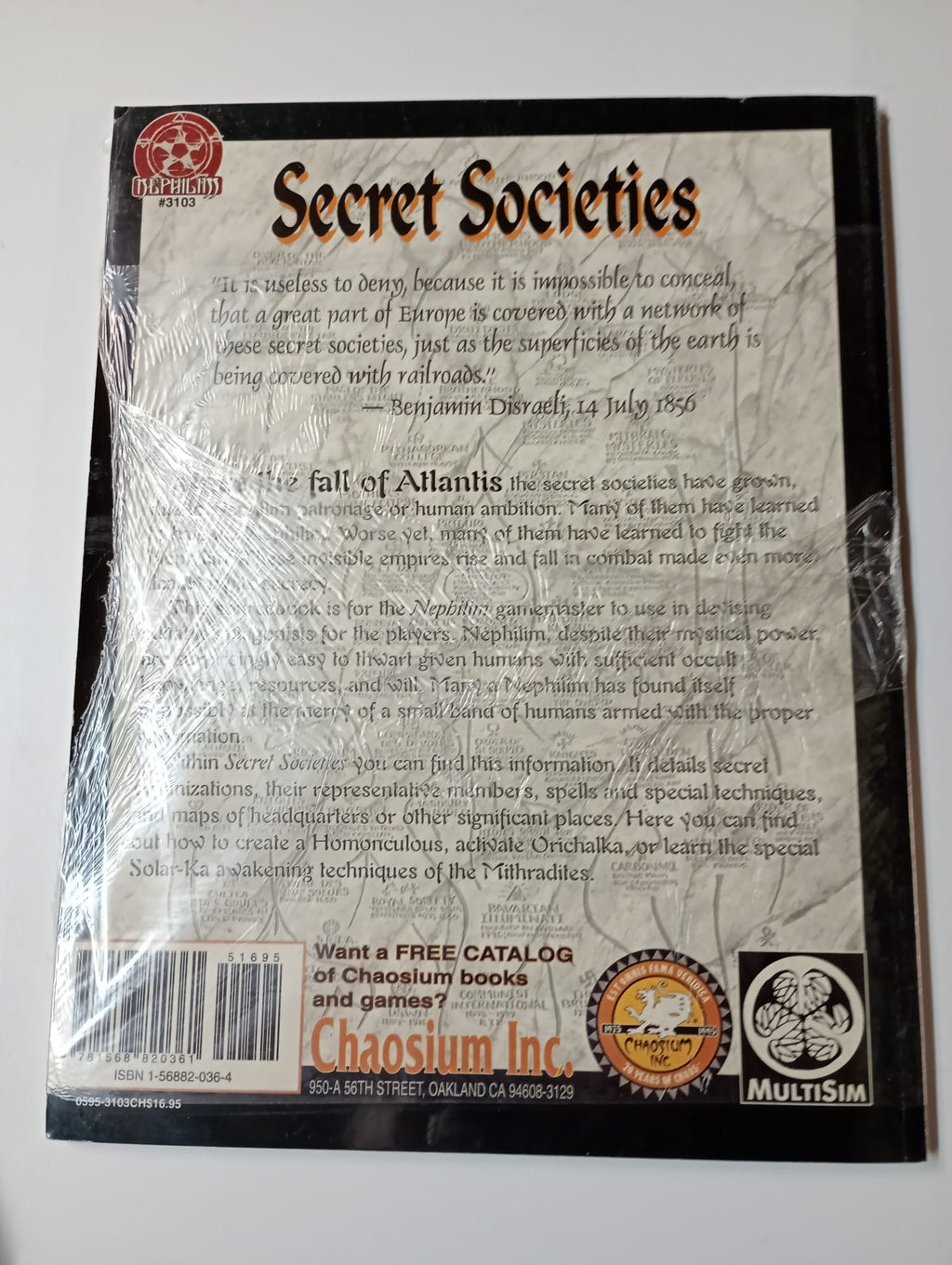 Secret Societies – Sourcebook of Occult Organizations for the Nephilim Gamemaster