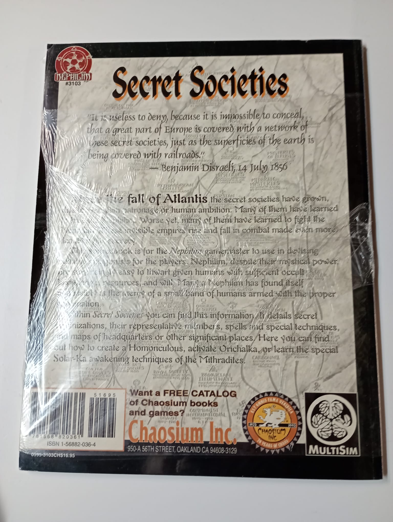 Secret Societies – Sourcebook of Occult Organizations for the Nephilim Gamemaster
