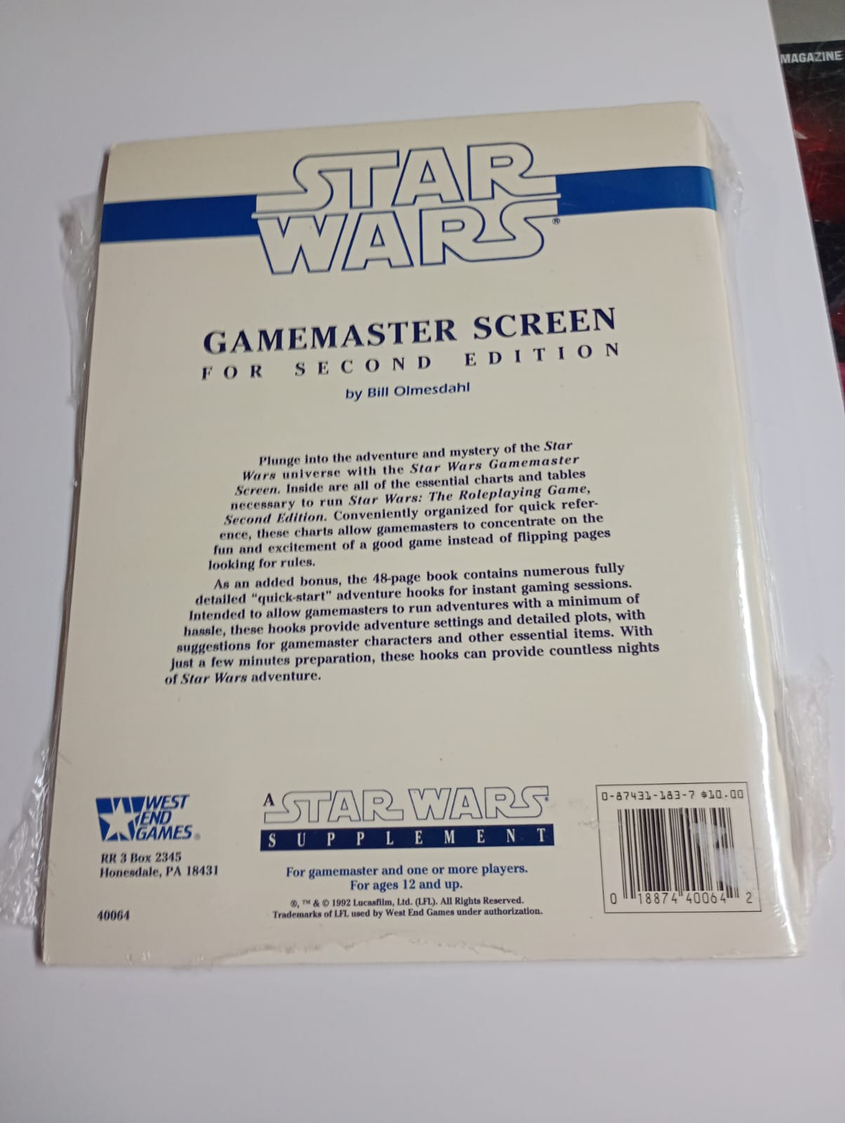 Star Wars Gamemaster Screen - Second Edition